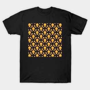 Yellow Skeleton Soldier Pattern T-Shirt